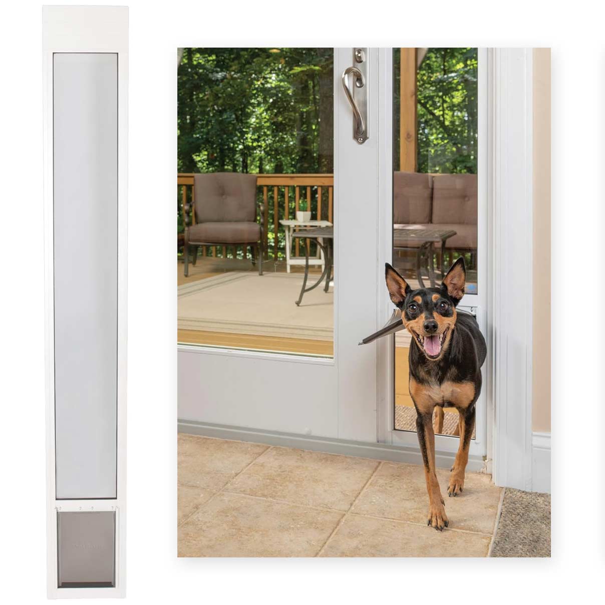 PetSafe Sliding Glass Pet Door - Adjustable Height 91 7/16" to 96" - Ideal for Medium Dogs Up to 40 lb