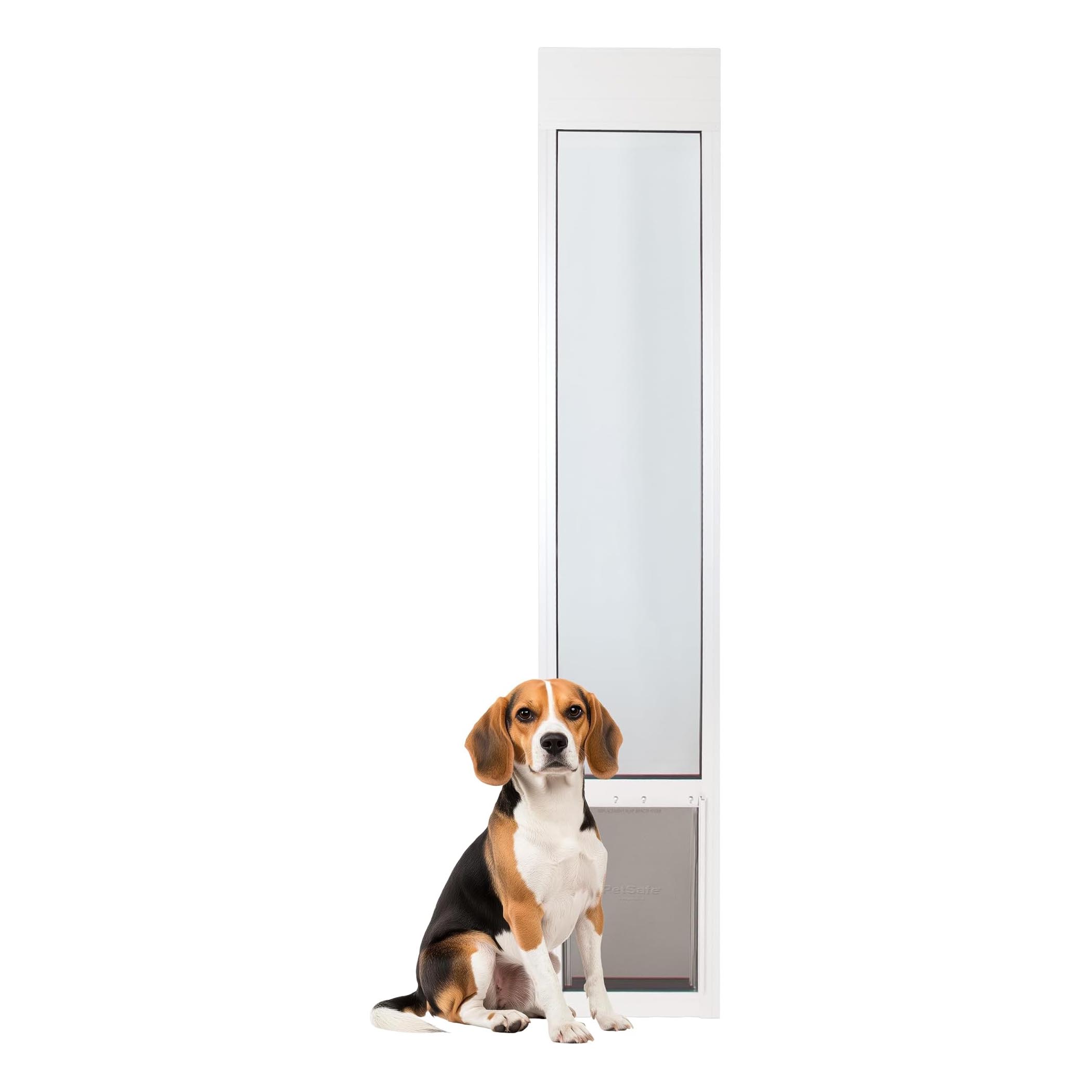 PetSafe Sliding Glass Pet Door, 1 Piece, Medium Dogs to 40 lb, White